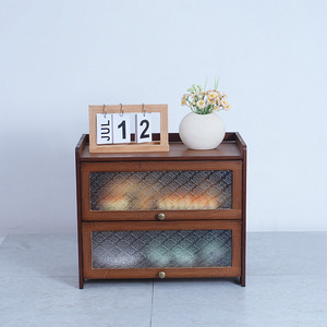 Caja de Pan de Bambú Rectangular, Caja de Almacenamiento de Cocina a Prueba de Polvo, Capacidad de 0L-5L - Product Image 1