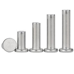 Remaches de cabeza plana sólida de acero inoxidable 304 al por mayor pasadores de posicionamiento de cabeza redonda Tipo de accionamiento remaches de cabeza redonda plana M2 M3 - Product Image 4