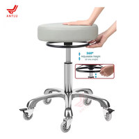 Tabouret de salon professionnel AntluPlus à réglage rotatif à 360 degrés, chaise de beauté pivotante avec roulettes