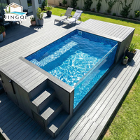 Piscine hors-sol modulaire en fibre de verre pour week-end de détente, jacuzzi compact pour la maison, spa pour amis