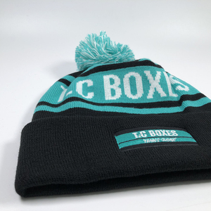 OEM Cao Cấp <span class=keywords><strong>Windproof</strong></span> 100% Acrylic Mùa Đông Beanie Tùy Chỉnh Thêu Ấm Teal Bobble Mũ Thời Trang Jacquard Màu Xanh Pompom <span class=keywords><strong>Skull</strong></span> <span class=keywords><strong>Cap</strong></span> - Product Image 3