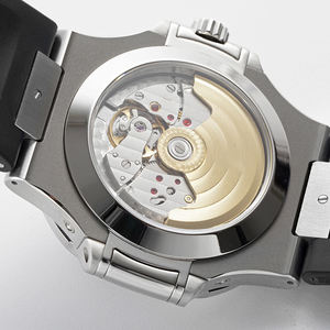 Montre de luxe automatique à calendrier perpétuel multifonction avec phases de lune, boîtier en acier et cadran gaufré horizontal - Product Image 3