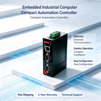 Computadora Integrada para Riel DIN, RK3568 Cortex-A55 de Cuatro Núcleos, 2x RS485 + CAN Bus, -40 ° De la C a la 80 ° C, para Redes Eléctricas y Tecnología de Vanguardia