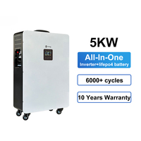 Système de Stockage d'Énergie Hybride Tout-en-un (ESS) 48V 3.5KW avec Onduleur Solaire et Batteries Empilables 100Ah, Communication CAN