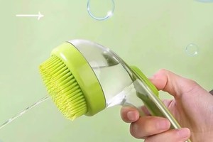 बिल्लियों और कुत्तों के लिए बायोडिग्रेडेबल पीपी सिलिकॉन पालतू स्नान ब्रश स्थायी शैम्पू डिस्पेंसर - Product Image 6