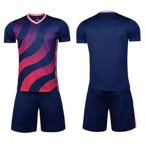 ชุดฟุตบอลแบบสวมใส่สบาย น้ำหนักเบา ผลิตตามสั่งจากโรงงาน ผ้าโพลีเอสเตอร์ 100% แขนสั้น ดีไซน์เรียบง่าย ขายส่ง - Product Image 4
