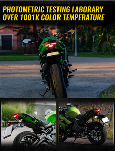 Luz trasera de motocicleta, luz trasera LED de freno de señal de giro de motocicleta para Kawasaki <span class=keywords><strong>ER6N</strong></span> ER6F Ninja 650 EX650 2012-2016 2013 2014 <span class=keywords><strong>2015</strong></span> - Product Image 4