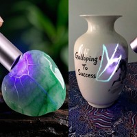 Linterna de Identificación de Gemas H100 de 5W Recargable, de Aleación de Aluminio, para Inspección de Joyas, Ámbar, Jade, con Luz UV de 365nm