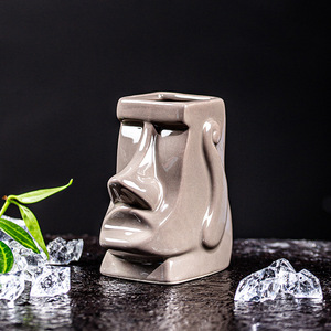 Taza <span class=keywords><strong>de</strong></span> cerámica creativa <span class=keywords><strong>de</strong></span> pequeño gigante Tiki, taza <span class=keywords><strong>de</strong></span> cóctel <span class=keywords><strong>de</strong></span> playa hawaiana, decoración <span class=keywords><strong>de</strong></span> Bar Tiki <span class=keywords><strong>de</strong></span> 100Ml para whisky, ron, vodka - Product Image 6
