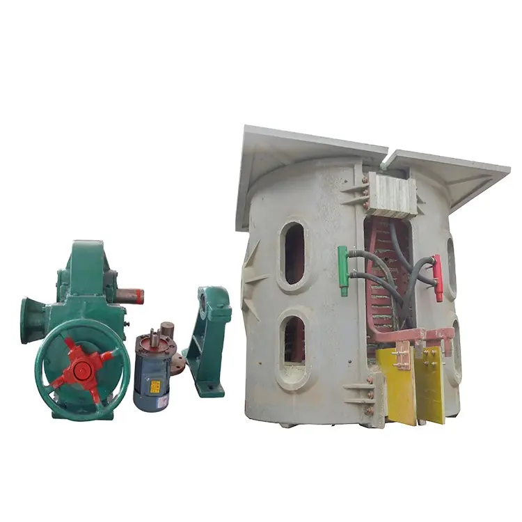 industrial foundry induction smelting furnace for melting iron copper aluminum steel for sale