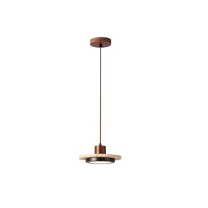 Luminaire suspendu de style Wabi Sabi, travertin jaune rond, LED E27, commande par interrupteur, chambre à coucher, salon, éclairage décoratif - Product Image 5