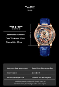 Reloj para Hombre PINDU DESIGN 2025, Marca de Alta Gama, Reloj Astronómico Solar, Basel World Watch and Jewellery Show - Product Image 2