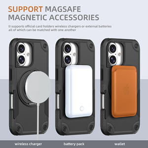 Étui magnétique transparent antichoc en TPU pour 17/16/15/14/<span class=keywords><strong>13</strong></span> <span class=keywords><strong>Pro</strong></span> <span class=keywords><strong>Max</strong></span> avec anneau rotatif, coque arrière robuste, compatible sans fil - Product Image 3