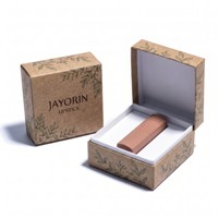 Boîte à rouge à lèvres en papier kraft, texture naturelle, estampage à chaud personnalisé, logo doré, emballage cosmétique