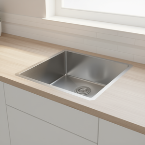 Lavello da cucina sottopiano in acciaio inossidabile 21x18x9 pollici, vasca singola quadrata, superficie spazzolata, facile da pulire - Product Image 2