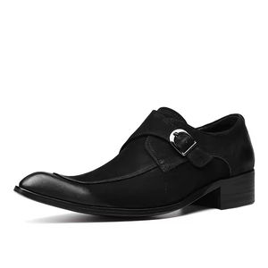 Chaussures habillées de bureau pour hommes de haute qualité, originales, de marque, en cuir véritable, à bout rond, à lacets, imperméables, antidérapantes, respirantes - Product Image 3