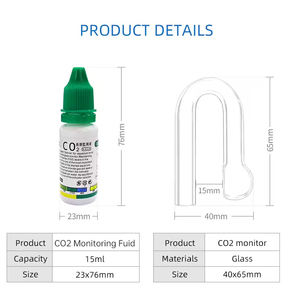 Indicador de CO2 <span class=keywords><strong>para</strong></span> acuario, Monitor de solución, plantas, hierba, sistema de CO2, concentración de pecera, probador de líquido de vidrio, comprobador de gotas de fluido - Product Image 6