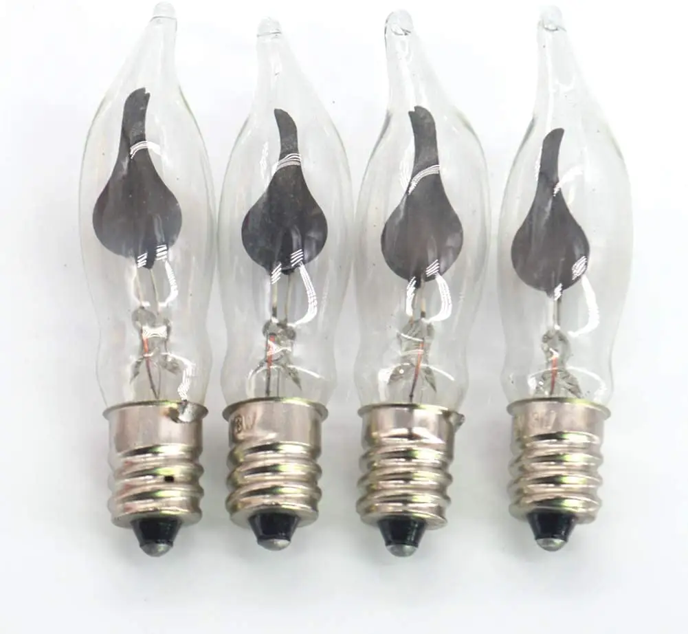 C18 Flicker Flame String Light Bulbs 230V2.5W E12 base candle holder decorative bulb