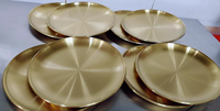 Assiettes à dîner Tianfa personnalisées avec logo, luxe, or, biodégradables, écologiques, durables, en acier inoxydable, 9-13 pouces, sans BPA, qualité alimentaire