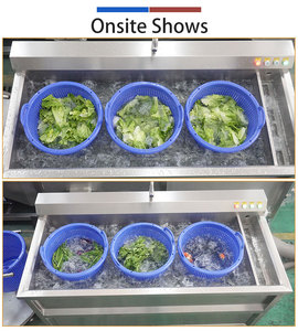 Laveuse à bulles ultrasonique commerciale à l'ozone 400-600kg/h, triple action, pour le nettoyage des légumes-feuilles, salades, fruits et légumes, en SUS304 - Product Image 5