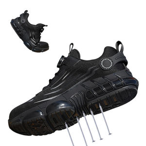 Chaussures de sécurité en acier souple noir et gris, anti-écrasement, anti-perforation, légères, pour hommes - Product Image 6