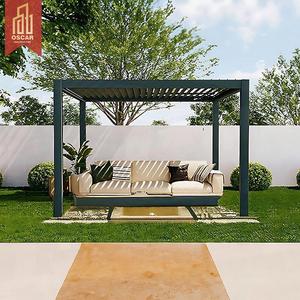 Gazebo de Aluminio Impermeable con Techo de Láminas Ajustables y Función de Ventilación para Jardín, Patio o Terraza - Product Image 1