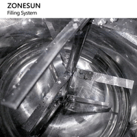 ZONESUN ZS-DTPT2 Remplisseuse Automatique Miel Confiture Ketchup Bouteille Verre Shampoing Lotion Pâte Avec Réservoir Mélangeur