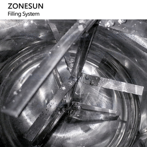 ZONESUN ZS-DTPT2 Automatic Honey Jam Ketchup Filler Glass Bottle Shampoo Lotion Paste <strong>Filling</strong> <strong>Machine</strong> <strong>With</strong> Mixing Tank - Product Image 3
