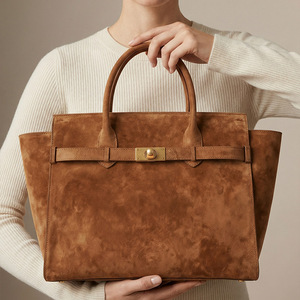 pelle scamosciata per le donne Hobo borsa a spalla retrò mezzaluna da donna borsa di lusso fabbrica diretta OEM ODM fornitore - Product Image 1