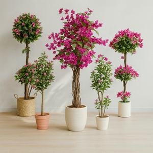 Verdure durable d'arbre fruitier artificiel de fleur de cerisier de Real Touch classique européen pour la plante décorative d'intérieur/extérieure pour - Product Image 4