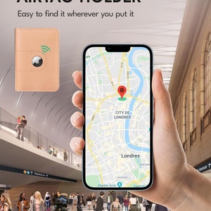 Boshiho Genuine Leather Travel <b>Wallet</b> Cover Card Holder with for Airtag Slot for Men and Women Essential <b>Passport</b> Holder - Product Image 3