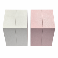 Boîte cadeau rigide de luxe à double porte avec logo personnalisé, fermeture magnétique, revêtement UV, insert tiroir pour parfums, cosmétiques, emballage de fêtes