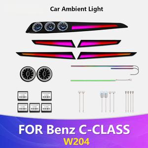 Kit Luci Ambientali Interne a LED RGB 64 Colori con Controllo APP e Sincronizzazione Musicale per <span class=keywords><strong>Mercedes</strong></span> <span class=keywords><strong>Benz</strong></span> Classe <span class=keywords><strong>C</strong></span> <span class=keywords><strong>W204</strong></span> 2007-2014 - Product Image 1