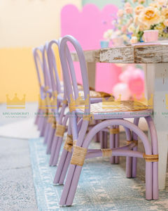 Chaise Moderne pour Enfants en Bambou et Rotin Tressé à la Main - Sûre, Durable, Écologique - Meubles pour Enfants pour Salon, Chambre à Coucher - Cadeau d'Anniversaire - Product Image 5