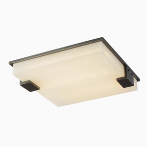 Laiton <span class=keywords><strong>pince</strong></span> plafonnier décoration salon chambre cuivre lustre lumière albâtre gâteau marbre plafonniers - Product Image 5