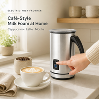 Mousseur à lait électrique 500 ml, chauffe-lait automatique en acier inoxydable, machine à chocolat chaud 4 en 1, machine à café, cappuccino, latte