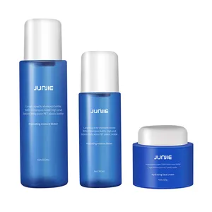 Boş mavi 250ml 300ml 500ml PET plastik duş şampuanı jel pompalı losyon şişeleri şampuan ve saç kremi şişe saç için