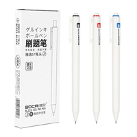 Ensemble de stylos gel rétractables - Stylos à bille à encre noire/rouge/bleue avec recharges pour fournitures de bureau et scolaires
