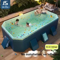 Piscine gonflable en PVC Aucune installation requise Piscine de bain pour enfants Ménage Grande piscine extérieure