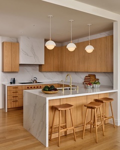 Vermonhouzz Prix de gros Placage de bois naturel Couleur Porte de four à <span class=keywords><strong>micro</strong></span>-ondes <span class=keywords><strong>Design</strong></span> moderne Nouveau Placards de cuisine - Product Image 2