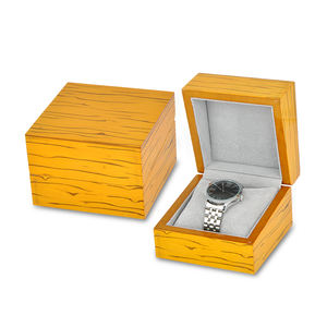 กล่องไม้แบบแบนเรียบสำหรับใส่นาฬิกาของขวัญกล่องจัดระเบียบสำหรับใส่นาฬิกาปรับแต่งโลโก้ได้ตามต้องการ - Product Image 6