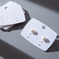 Carte de présentation personnalisée haut de gamme pour boucles d'oreilles, petite carte pour colliers, carte en carton blanc 350g pour bijoux, emballage simple
