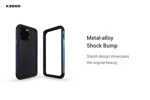 KZDOO Casing Ponsel Gradien Logam Pelindung Tahan Benturan Kelas Militer, Casing Ponsel Benturan untuk Iphone 14 Pro Max Plus Tren Mode - Product Image 2