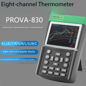 PROVA-800 PROVA-830 เครื่องบันทึกอุณหภูมิแบบพกพา 8 ช่องสัญญาณพร้อมจอแสดงผลสี สำหรับการวิเคราะห์ความร้อนในห้องปฏิบัติการ - Product Image 1