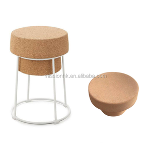 <span class=keywords><strong>Tabouret</strong></span> de <span class=keywords><strong>bar</strong></span> haut en liège de style unique et traditionnel avec cercle fer métal fait à la main rétro moderne pieds naturels bois noir - Product Image 2