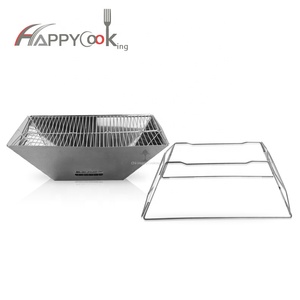 Modern <strong>Foldable</strong> Portable Gas Grill <strong>BBQ</strong> with Flame Safety Stainless Steel for 2-3 People Outdoor Korean Smoker Grill HAPPYCOOKING - Product Image 3