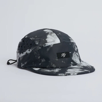 Casquette de course personnalisée à 5 panneaux, légère, en nylon imperméable, avec perforations laser, pour activités de plein air, pêche, sport, camping et voyage