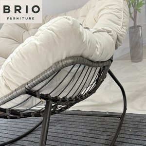 Factory Hot <strong>Sale</strong> Oversized Modern Design Indoor/Outdoor <strong>Rocking</strong> <strong>Chair</strong> Sturdy Comfy Rocker Recliner Large Lounging <strong>Chair</strong> Beige - Product Image 5