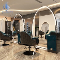 Coiffure miroir de salon led pleine longueur corps stand miroirs suspendus décor miroir mural