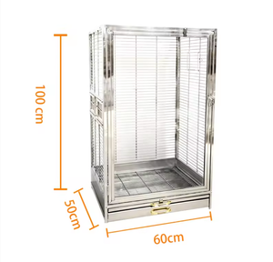 <span class=keywords><strong>Cage</strong></span> à <span class=keywords><strong>oiseaux</strong></span> de luxe en acier inoxydable 304 et transporteur pour perroquets, taille/couleur personnalisable, <span class=keywords><strong>cage</strong></span> à <span class=keywords><strong>oiseaux</strong></span> portable <span class=keywords><strong>avec</strong></span> séparation - Product Image 2